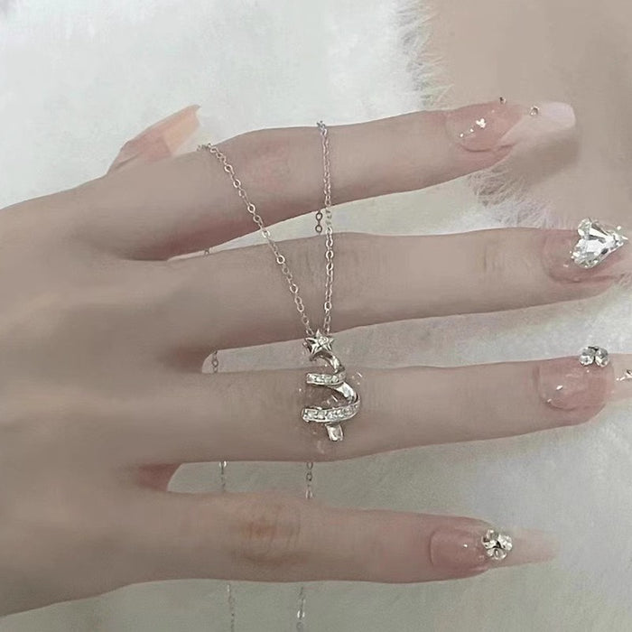 Wholesale Titanium steel non fading necklace pendant, niche light luxury collarbone chain jewelry accessories