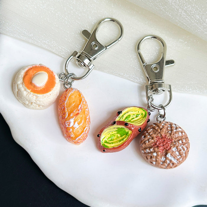 Wholesale French alkaline bread keychain small pendant girls bag student backpack pendant