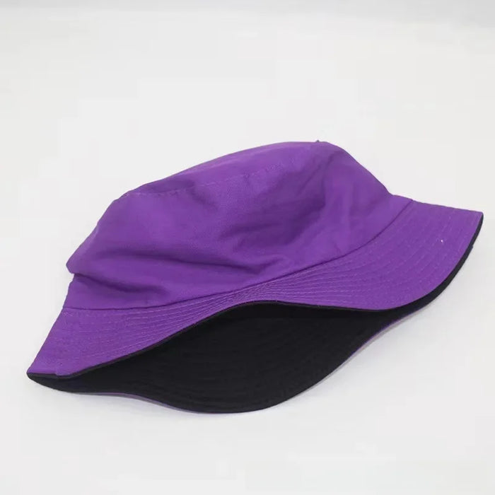 Wholesale Solid color double-sided fisherman hat versatile casual sunshade and sun protection basin hat