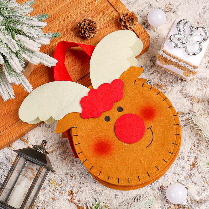 Wholesale Christmas Decorations Non-Woven Handbag Gift New Gift Bag  Candy Apple Christmas Tree Bell