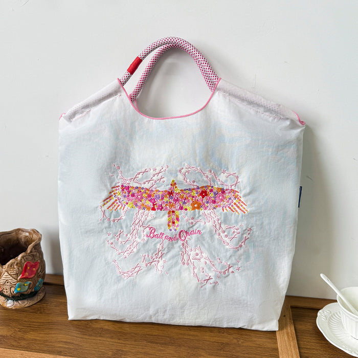 Wholesale Canvas bag embroidery shopping bag tote bag large capacity bag women' s handbag crossbody bag
