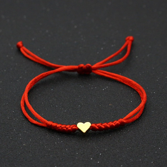 Wholesale Love Bracelet Couple Hand Woven Adjustable Red Rope Bracelet Summer Simple and Versatile Handmade Jewelry for Women JDC-BT-SX005