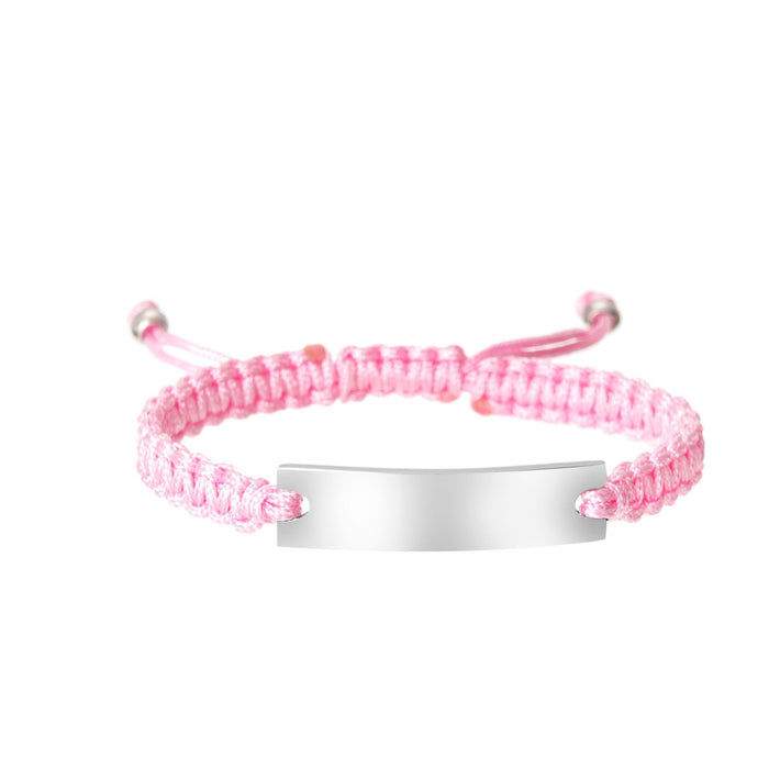 Wholesale Woven Bracelet Set Stainless Steel Color Engraved Pattern Marking Woven Bracelet