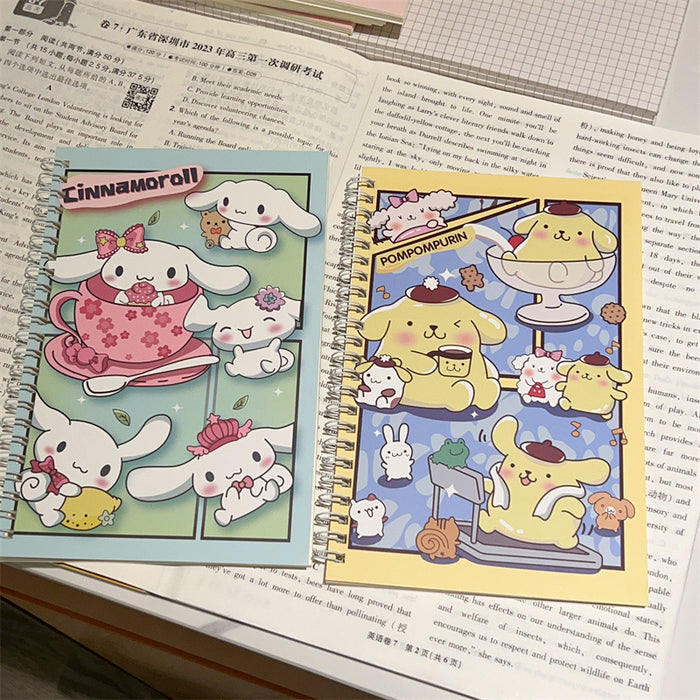 Wholesale 4pcs A5 Coil Book Cartoon Color Notebook