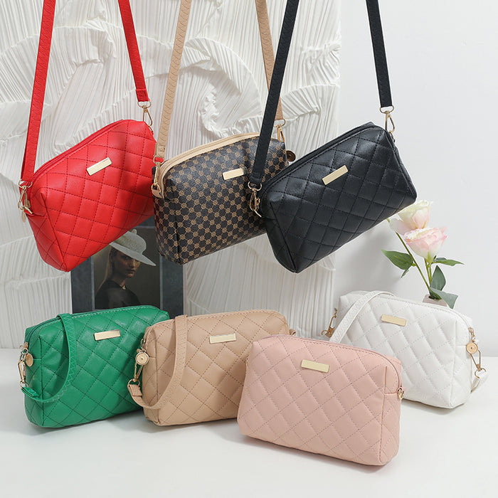 Wholesale Women's Bags Diamond Grid Bags New Fashionable Makeup Bags Niche Design Single Shoulder Crossbody Bags JDC-SD-JF005