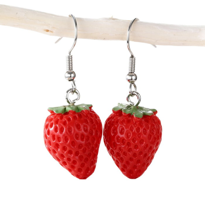 Wholesale Purple Grape Resin Earrings Trendy Fashion Accessory