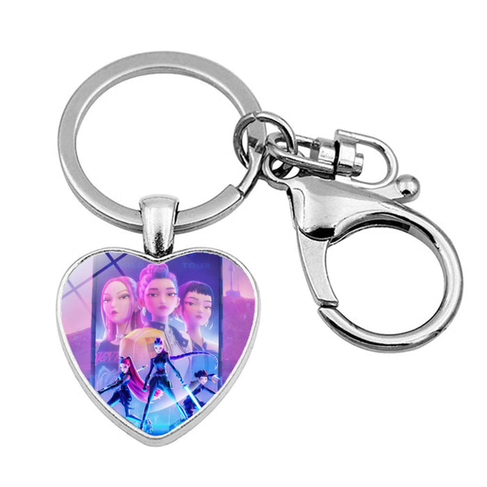 Wholesale Cartoon Heart Pendant Keychain Charm
