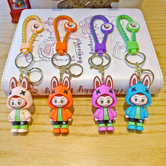 Wholesale cloth key chain cartoon schoolbag pendant car key chain