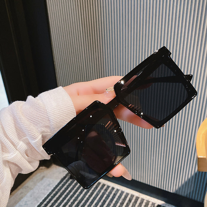 Wholesale Large frame square slimming polarized sunglasses street photography sunglasses trendy posing and matching