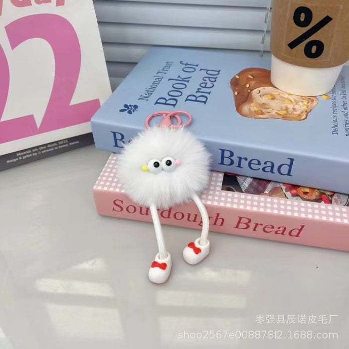 Wholesale Glasses plush pendant, niche keychain bag