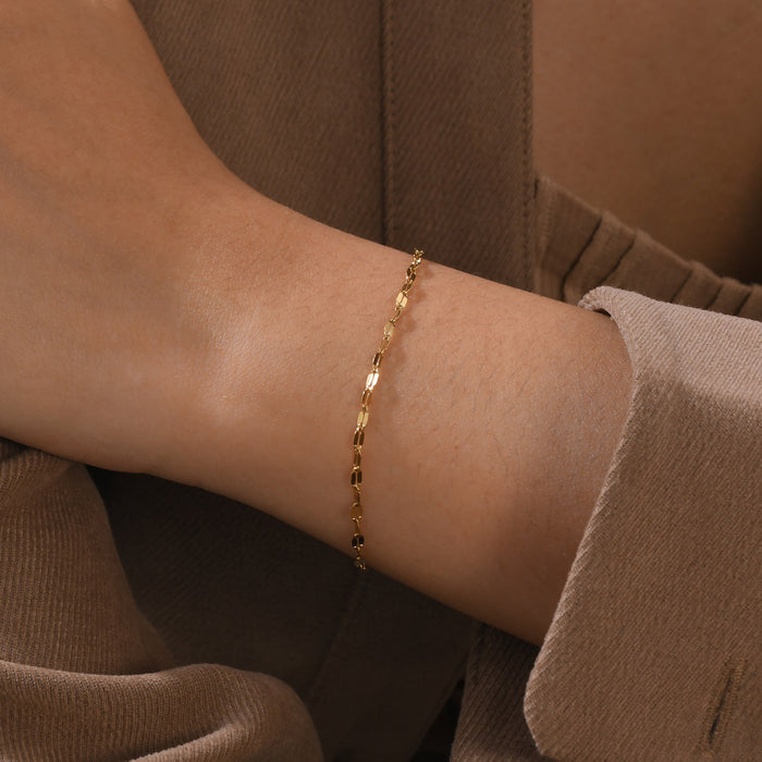 Wholesale Jewelry Stainless Steel Chain Bracelet Gold Simple Versatile Accessory