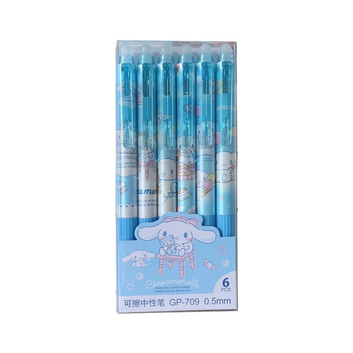 Wholesale Box of 6 Cartoon Print Erasable Ballpoint Pens