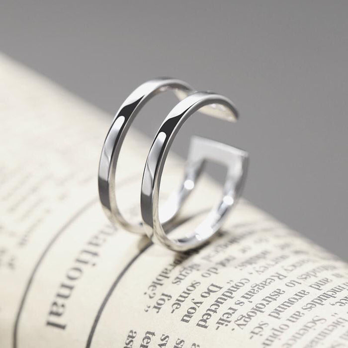 Wholesale Silver plated ring set with an open index finger ring