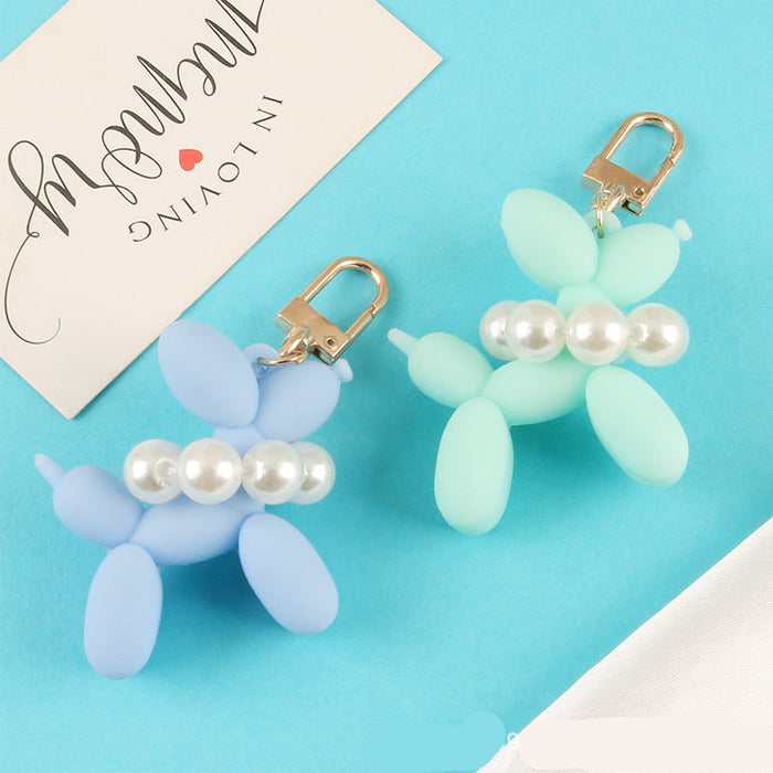 Wholesale   silicone pearl bubble dog car key chain pendant cartoon bag pendant  schoolbag decoration