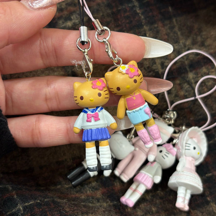 Wholesale Cartoon Long-Legged Cat Keychain Charm