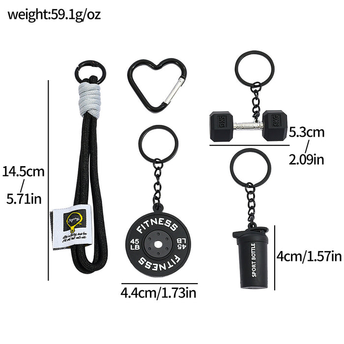 Wholesale Creative Mini Dumbbell Keychain