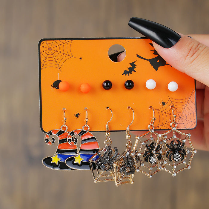 Wholesale  Earring Set Pumpkin Skull  Design Alloy Party Wear Jewelry Accessory