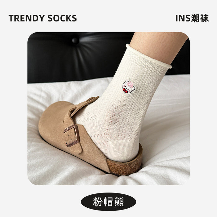 Wholesale New socks, cotton socks, mid tube socks, soft, breathable, sweat absorbing, odor proof