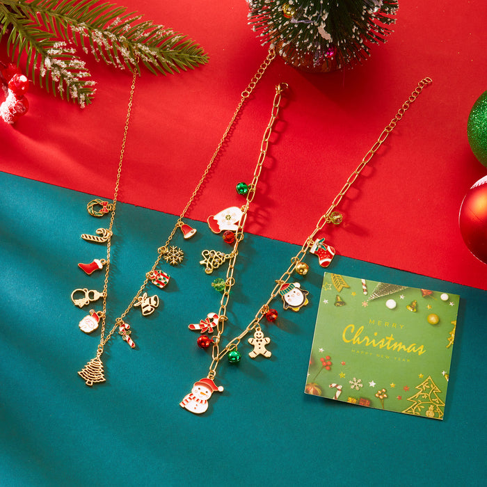 Wholesale Zinc Alloy Christmas Snowflake Pendant Necklace for Women Fashion Accessory