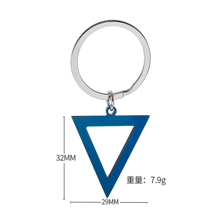 Wholesale Triangle Stainless Steel Keychain JDC-KC-JinZ006