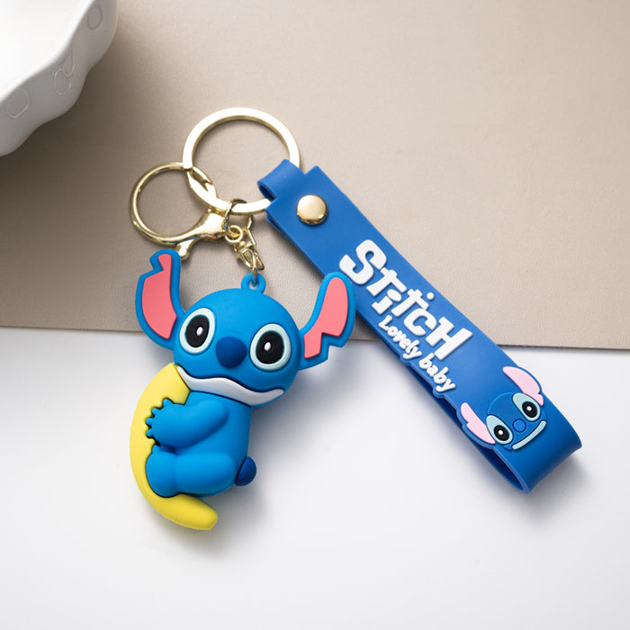 Wholesale Cute PVC cartoon keychains for men and women.