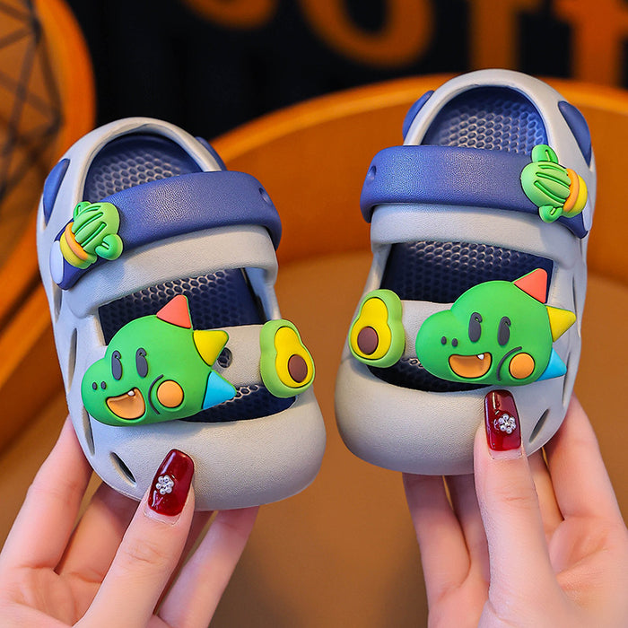 Wholesale Children's Slippers Dinosaur Cartoon Indoor Non-Slip Sandals