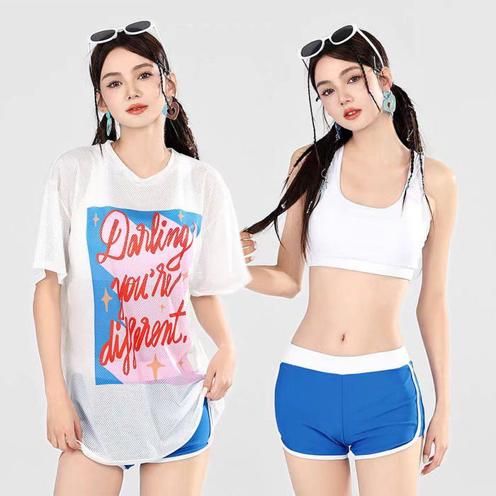 Wholesale Swimsuit Split Sport 3-Piece Fashion Printed Hoodie