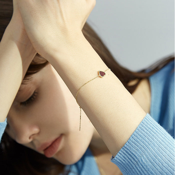 Wholesale Heart-shaped Agate Bracelet Small Red Heart Bracelet Love Jewelry