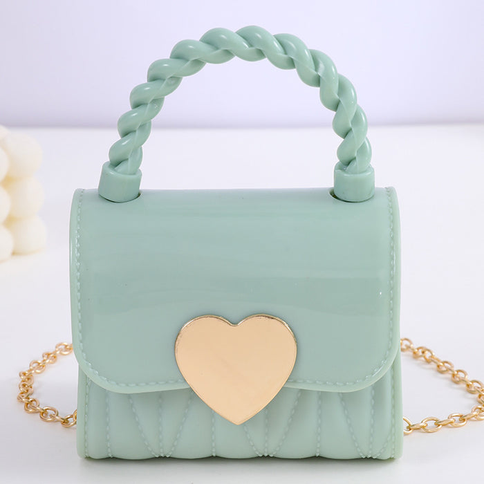 Wholesale Children's bag jelly bag cute handbag Western style little girl chain crossbody shoulder bag