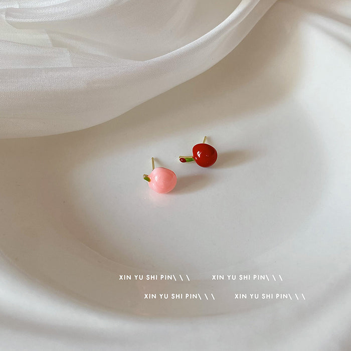 Wholesale Cherry earrings, niche creativity, simple and cute temperament, versatile earrings, new earrings