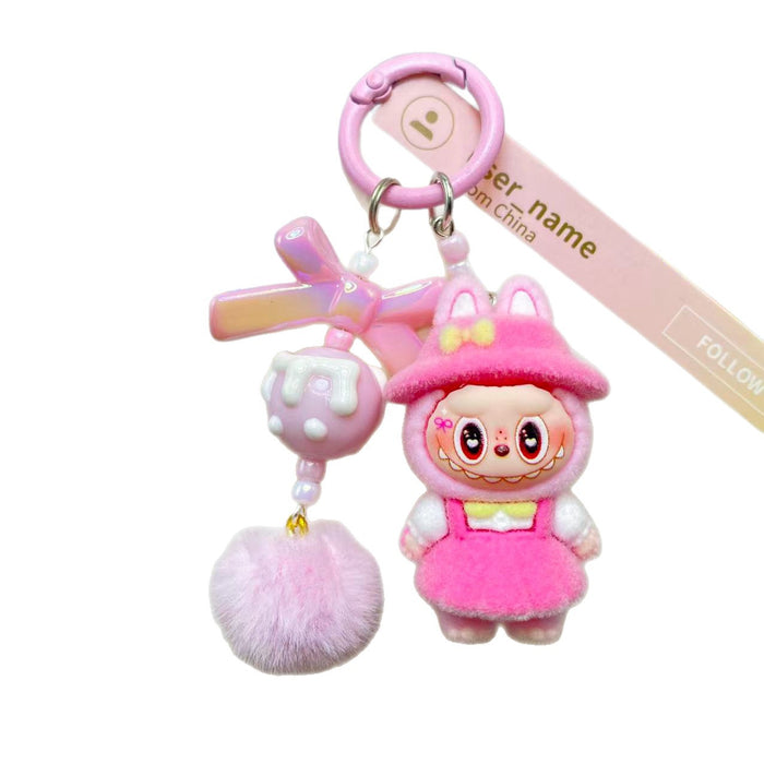Wholesale Flocked pendant cute doll keychain
