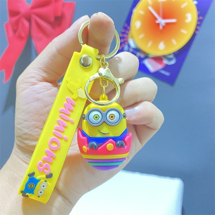 Wholesale Creative cross dressing cute cartoon keychain figurine exquisite hanging gift