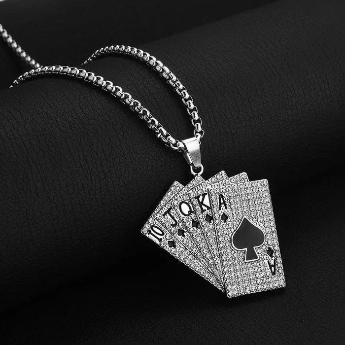 Wholesale Full Diamond Simple Cartoon Children's Stainless Steel Necklace JDC-NE-YSJZ007