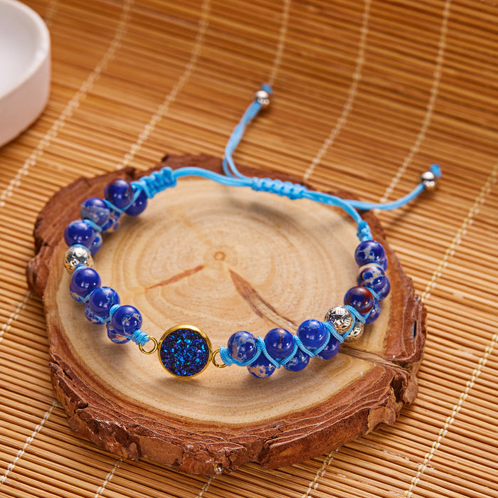 Wholesale Natural Stone Bracelet Hand-woven Round Natural Stone