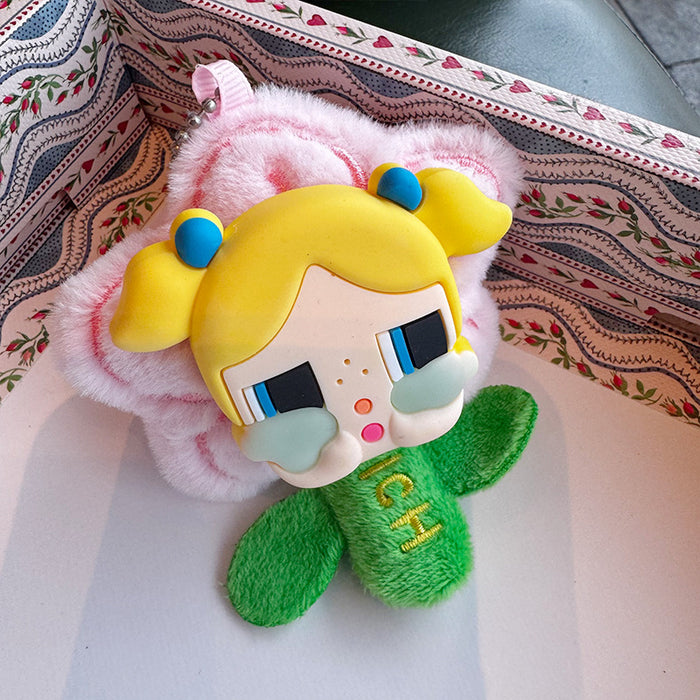 Wholesale Creative Doll Plush Fresh Flower Keychain Pendant Cute Girl Schoolbag Pendant