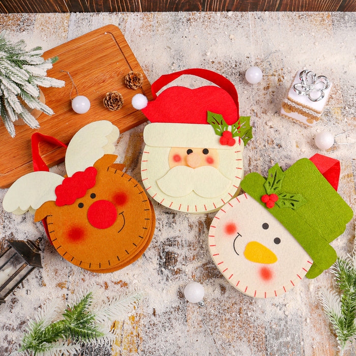 Wholesale Christmas Decorations Non-Woven Handbag Gift New Gift Bag  Candy Apple Christmas Tree Bell