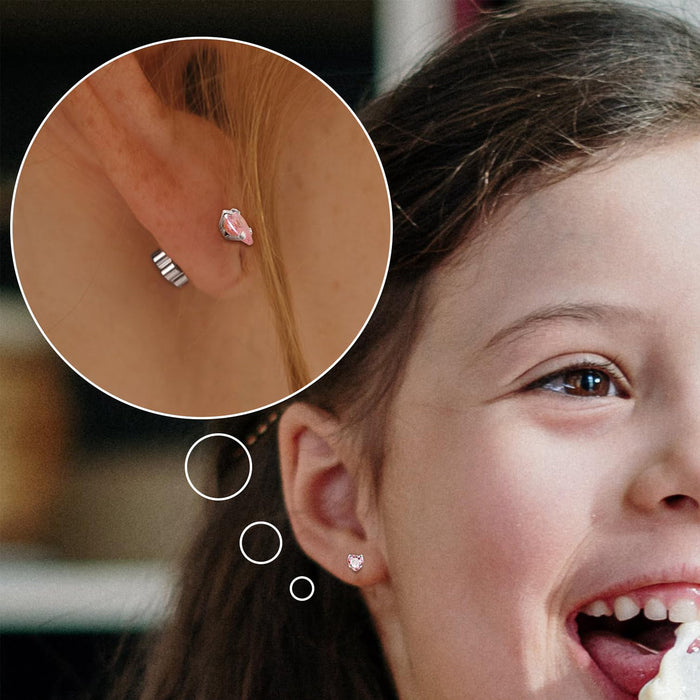 Wholesale Zircon Titanium Steel Cartilage Earrings Flower shaped Heart shaped Star shaped Earrings Set