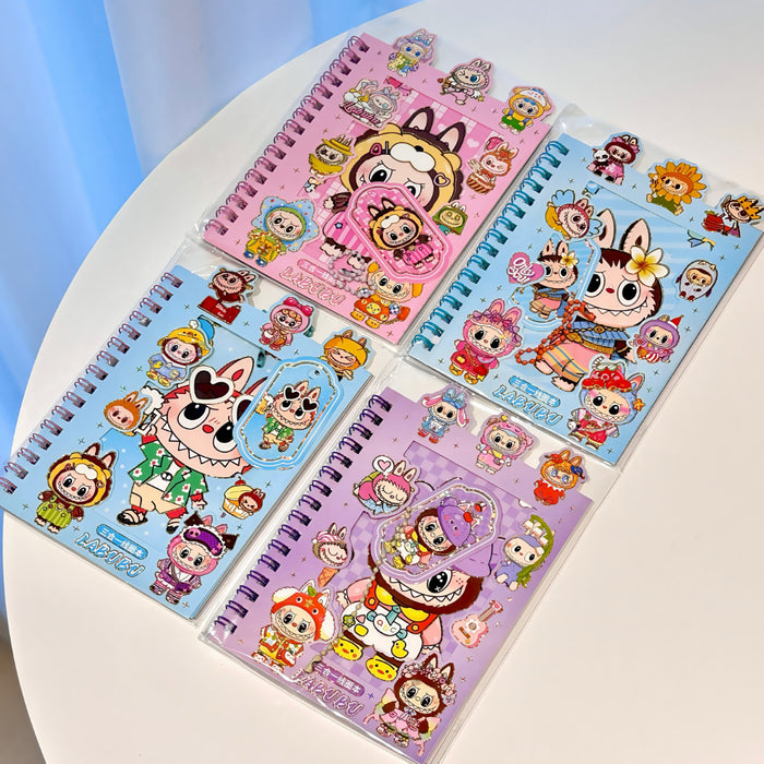 Wholesale Cartoon Cute Handbook Coil Sticker Combination Book 27 Material Books Children's DIY Handbook Material Small Gifts