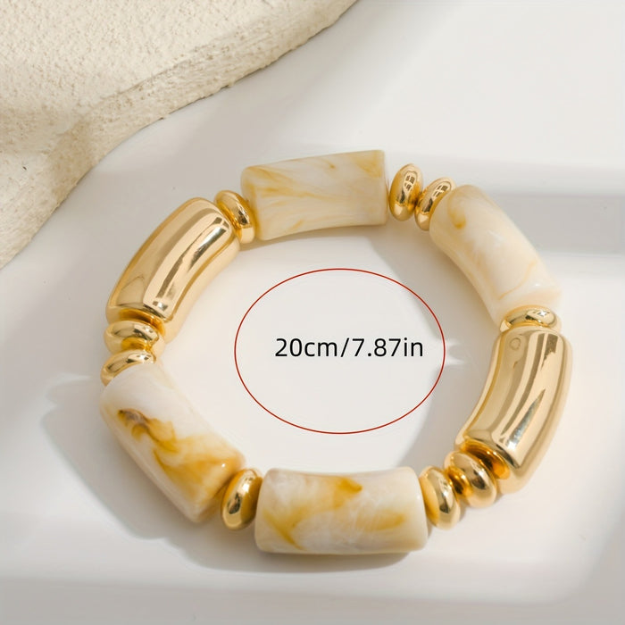 Wholesale Color-blocked acrylic beaded statement jewelry and accessories