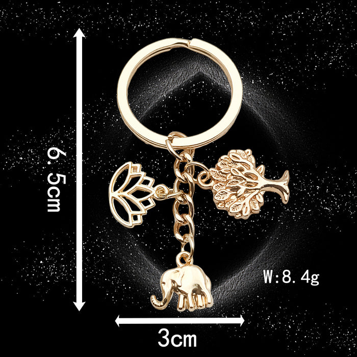 Wholesale Antique silver enamel metal keychain