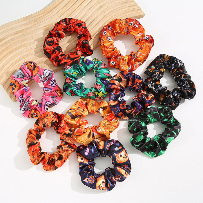 Wholesale Halloween Polyester Pumpkin Printed Hairband JDC-HS-Shil003