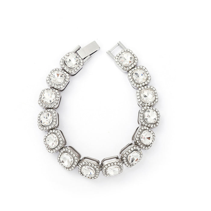 Wholesale Alloy Diamond Cuban Chain Men's Necklace JDC-NE-RenQing003