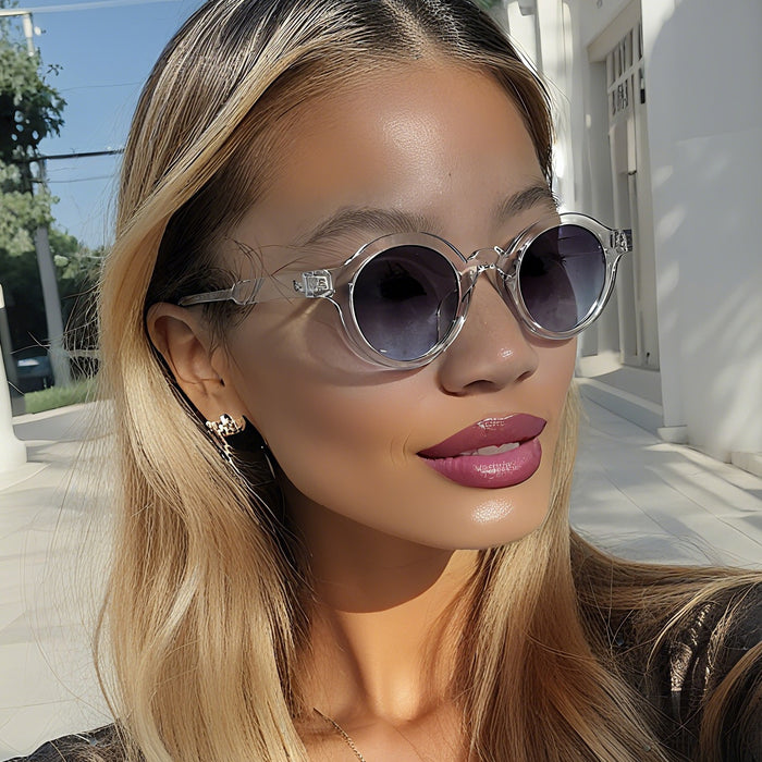 Wholesale Retro round small frame high-end sunglasses cross-border fashion trend UV resistant sunglasses