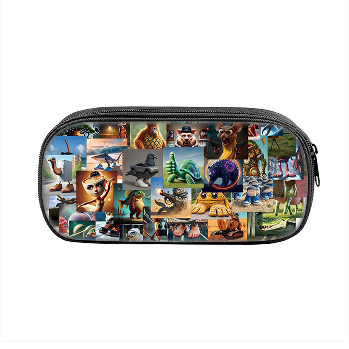 Wholesale  Printed Pencil Bag Brain Shark Student Stationery Bag