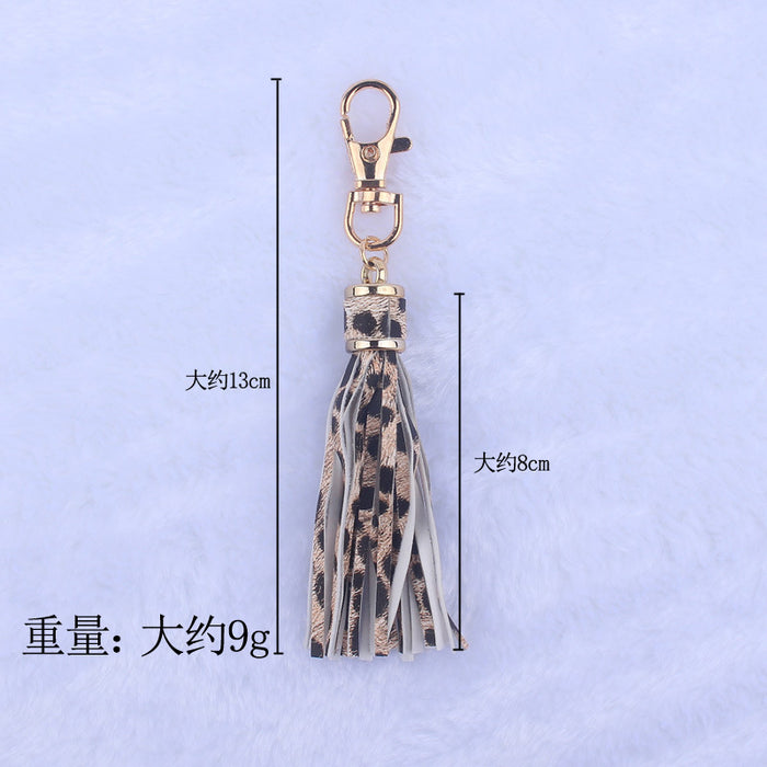 Wholesale Leather tassel pendant accessories tassel  gold buckle keychain tassel bracelet bracelet accessories