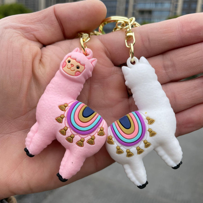 Wholesale Three dimensional soft rubber keychain metal buckle pendant backpack hanging decoration car keychain ring small gift