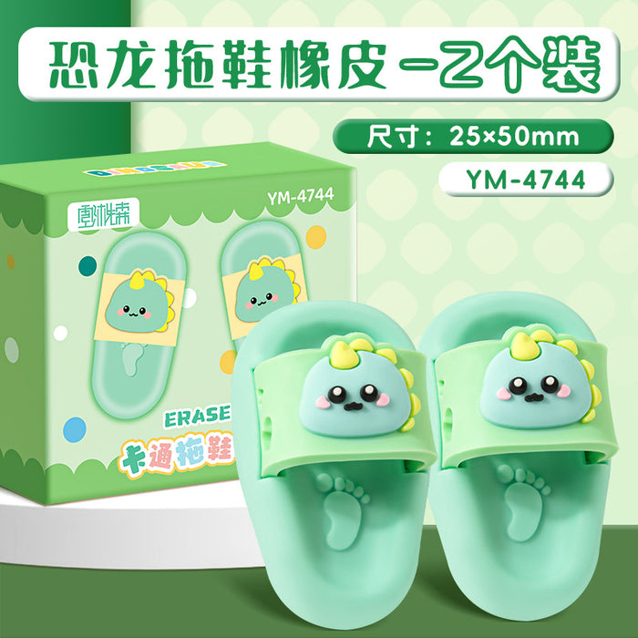 Wholesale Creative Cartoon Animal Erasers - Slippers & Dinosaur Design