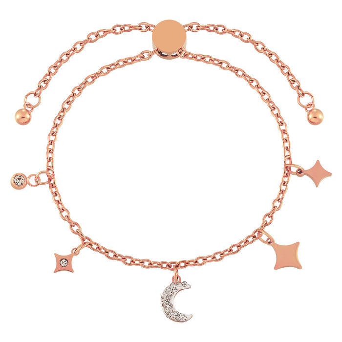 Wholesale Moon Star Diamond Plated Bracelet Jewelry Accessory