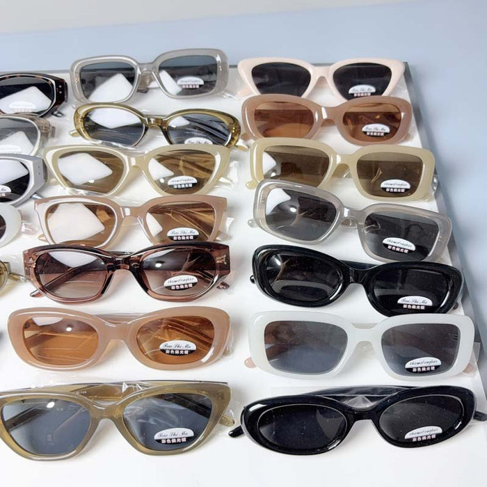 Wholesale Fashionable new cat eye small oval polarized sunglasses versatile internet celebrity same style glasses sunglasses