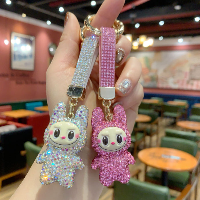 Wholesale Rhinestone-Embellished Rhinestone Keychain